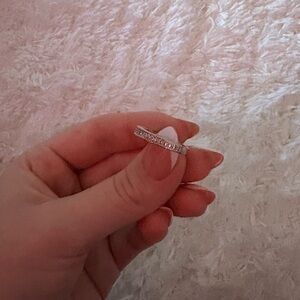 Elegant Silver Ring with Sparkling Stones